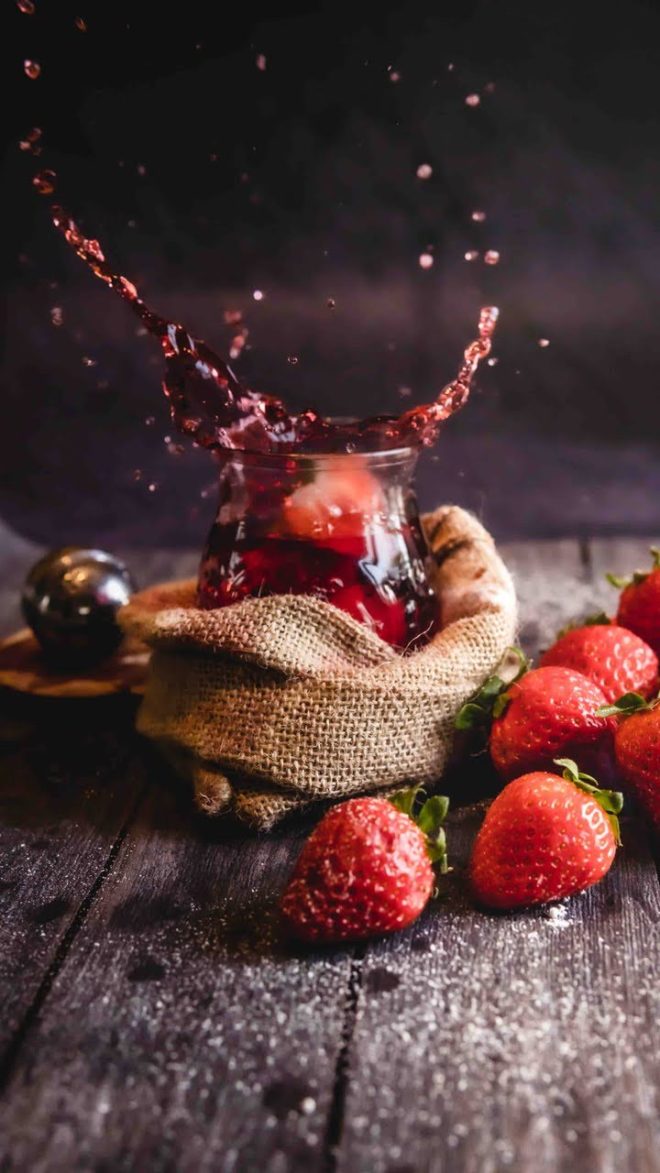 wallpaper et fond d'écran fraises Strawberries fruit fruité gourmandise nourriture food cuisine photo photographie dessert photography