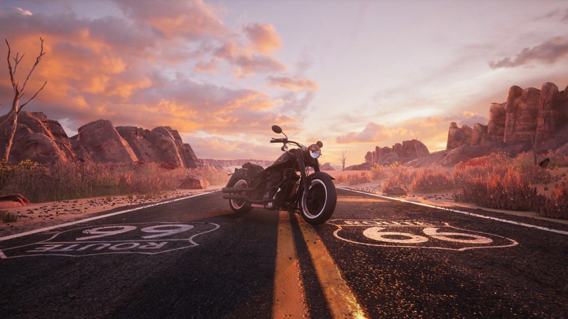 wallpaper et fond d'écran Harley Davidson moto route 66 Amérique America Etats-Unis Arizona Nevada motard engin paysage landscape mythique désert voyage travel tourisme tourist photo photographie photography