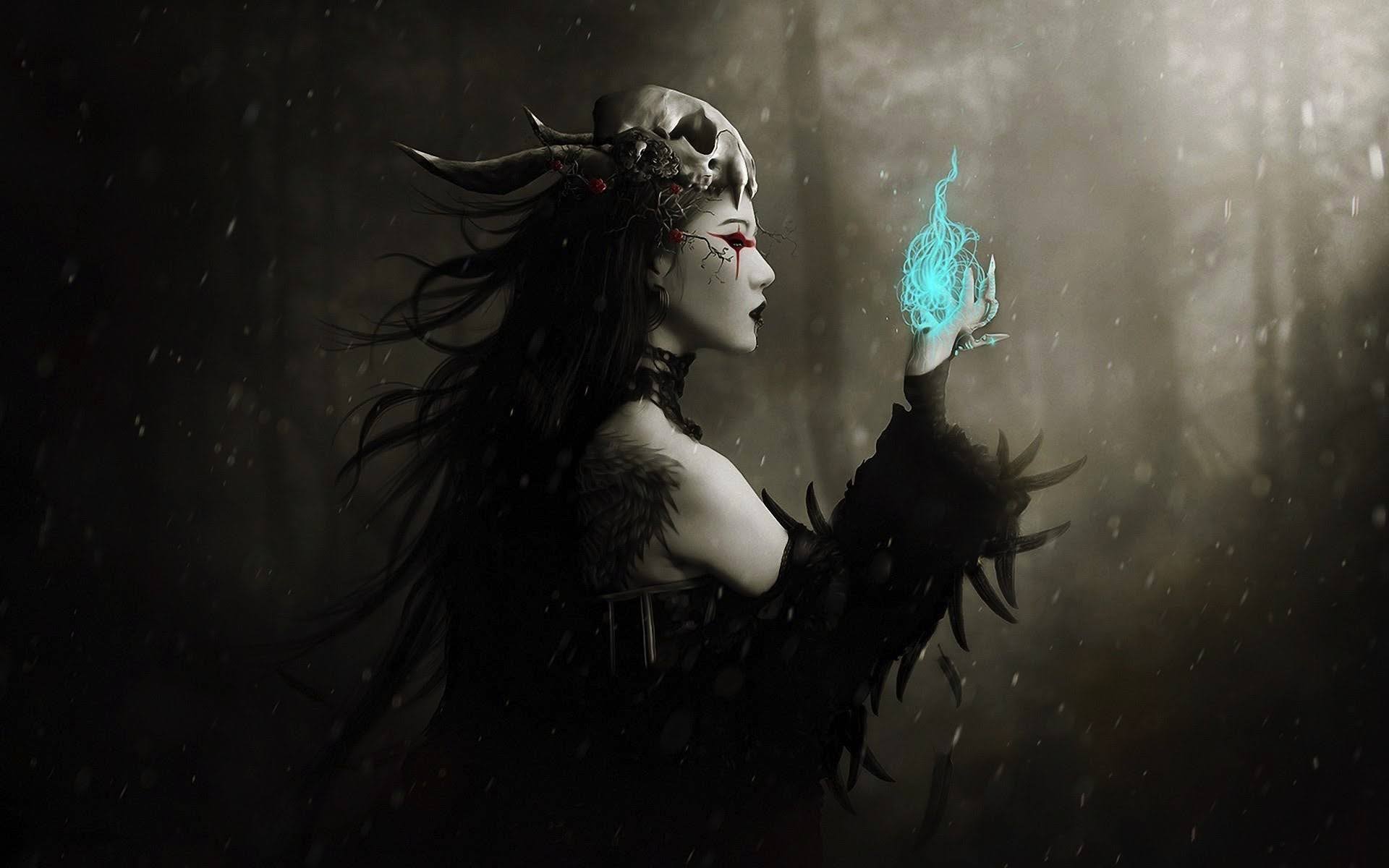 wallpaper et fond d'écran sorcière fantaisie fantasy witch femme woman fantastique image picture photo photographie photography