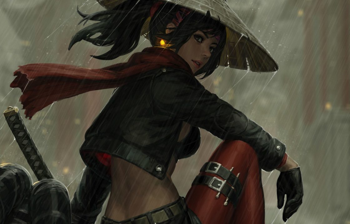 wallpaper et fond d'écran girl fantasy samourai femme woman fantaisie art martial sabre japonaise japon picture photo photographie photography