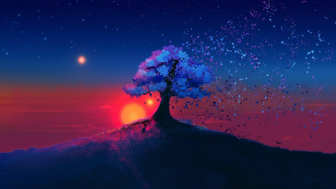 wallpaper et fond d'écran paysage fantaisie fantasy nature fantastique arbre tree magique image picture couleurs photo photographie photography