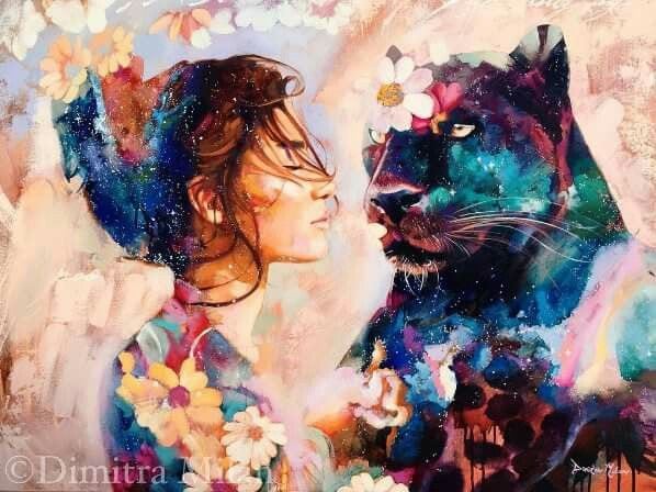 image photo art artiste artist peinture portrait painting peintre oeuvre d'art toile tableau pinceau création illustration illustrateur femme woman Dimitra Milan