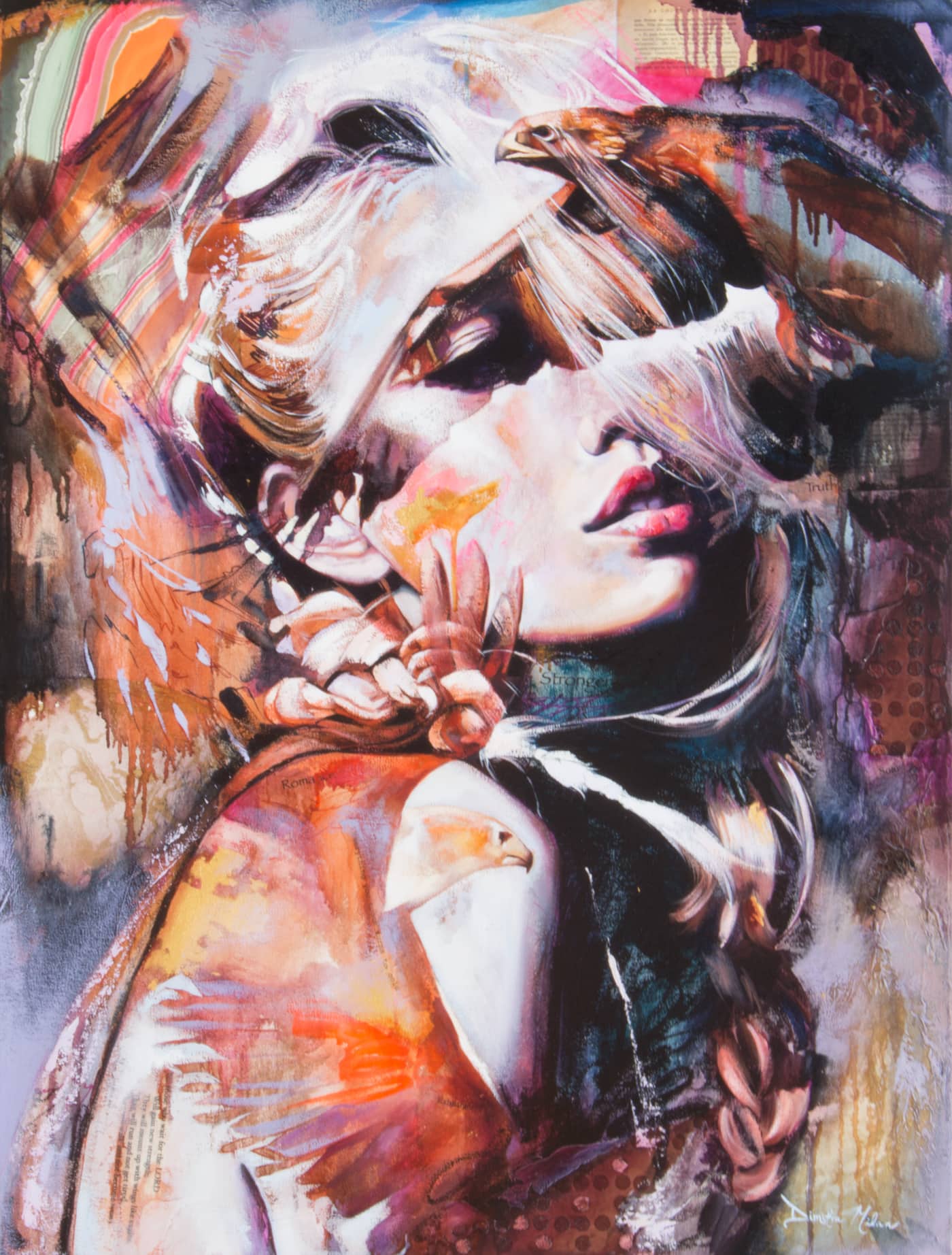 image photo art artiste artist peinture portrait painting peintre oeuvre d'art toile tableau pinceau création illustration illustrateur femme woman Dimitra Milan