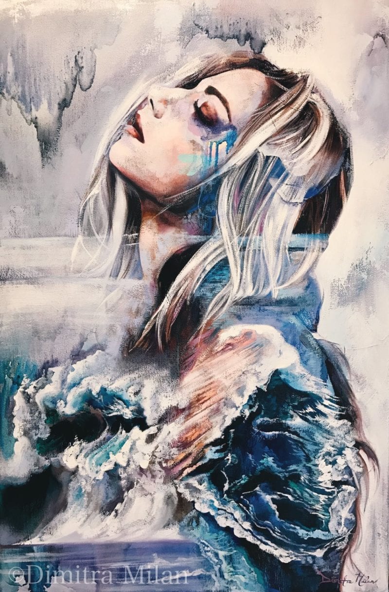 image photo art artiste artist peinture portrait painting peintre oeuvre d'art toile tableau pinceau création illustration illustrateur femme woman Dimitra Milan