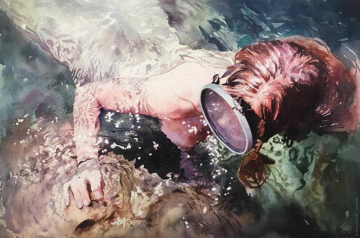 image picture artwork art artiste artist femme woman painting peintre peinture illustration illustrateur toile tableau aquarelle huile magnifique création oeuvre d'art oeuvre Marcos Beccari