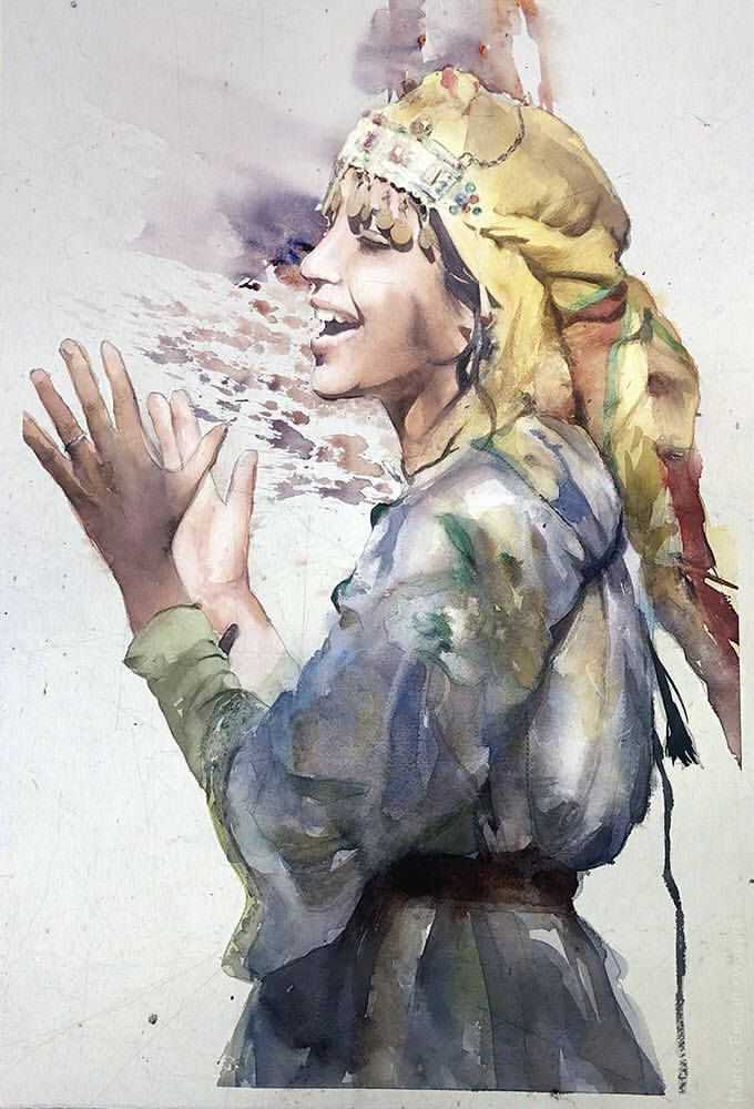 image picture artwork art artiste artist femme woman painting peintre peinture illustration illustrateur toile tableau aquarelle huile magnifique création oeuvre d'art oeuvre Marcos Beccari