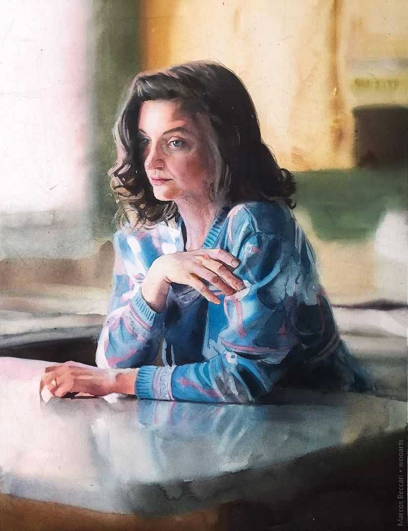 image picture artwork art artiste artist femme woman painting peintre peinture illustration illustrateur toile tableau aquarelle huile magnifique création oeuvre d'art oeuvre Marcos Beccari