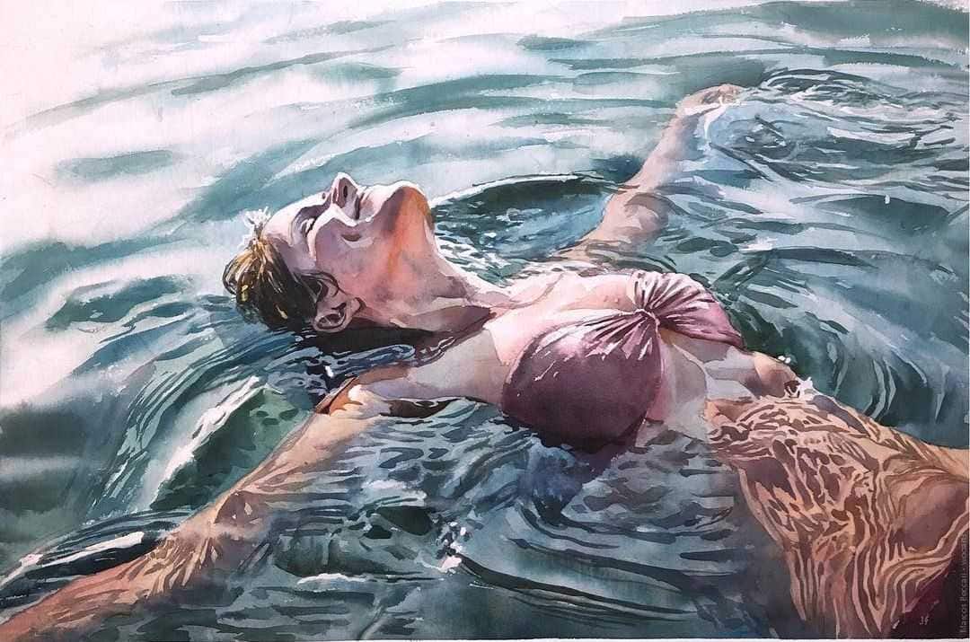 image picture artwork art artiste artist femme woman painting peintre peinture illustration illustrateur toile tableau aquarelle huile magnifique création oeuvre d'art oeuvre Marcos Beccari