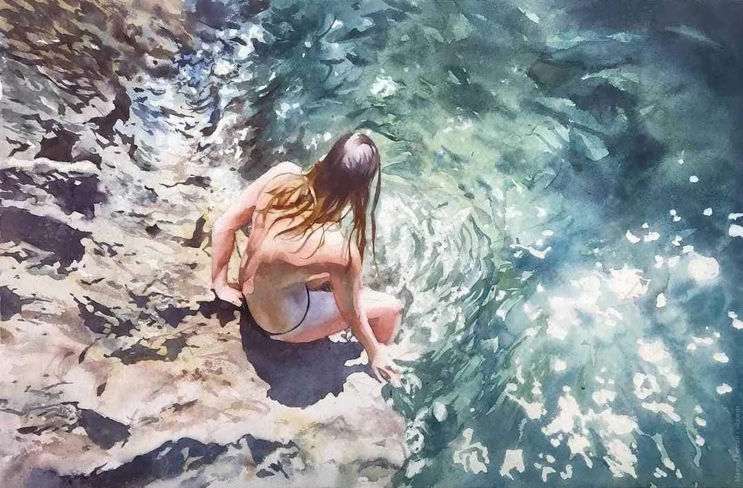 image picture artwork art artiste artist femme woman painting peintre peinture illustration illustrateur toile tableau aquarelle huile magnifique création oeuvre d'art oeuvre Marcos Beccari