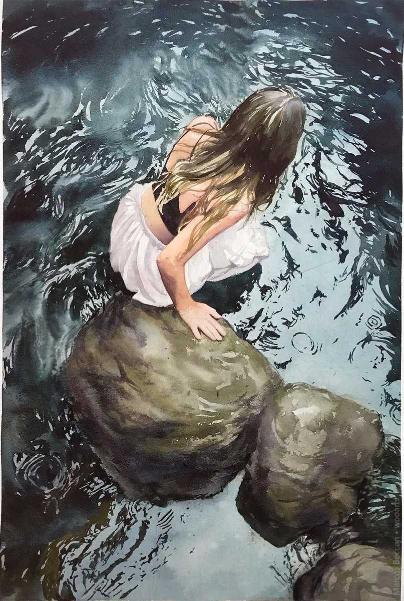 image picture artwork art artiste artist femme woman painting peintre peinture illustration illustrateur toile tableau aquarelle huile magnifique création oeuvre d'art oeuvre Marcos Beccari