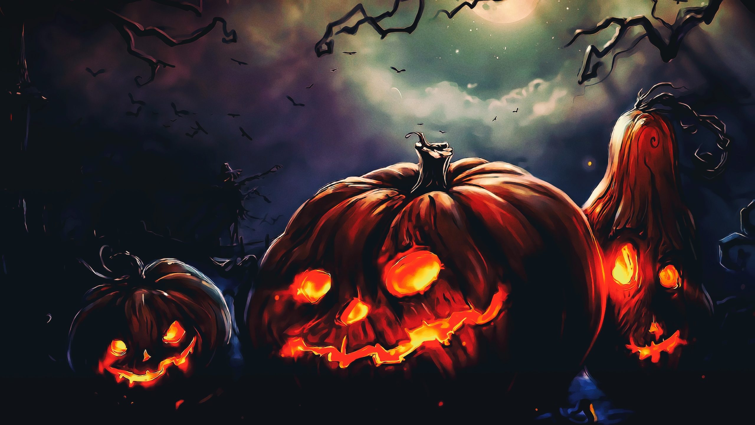 wallpaper et fond d'écran humeur Halloween citrouille fête célébration peur horreur vampire image picture mood photo photographie