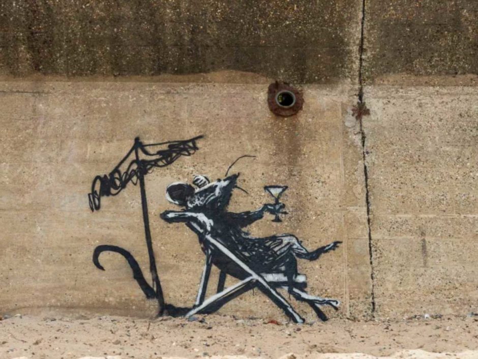 image artiste picture art artist street art Banksy graffiti rue mur illustration illustrateur création oeuvre oeuvre d'art art urbain célébrité homme man nouveau tableau toile