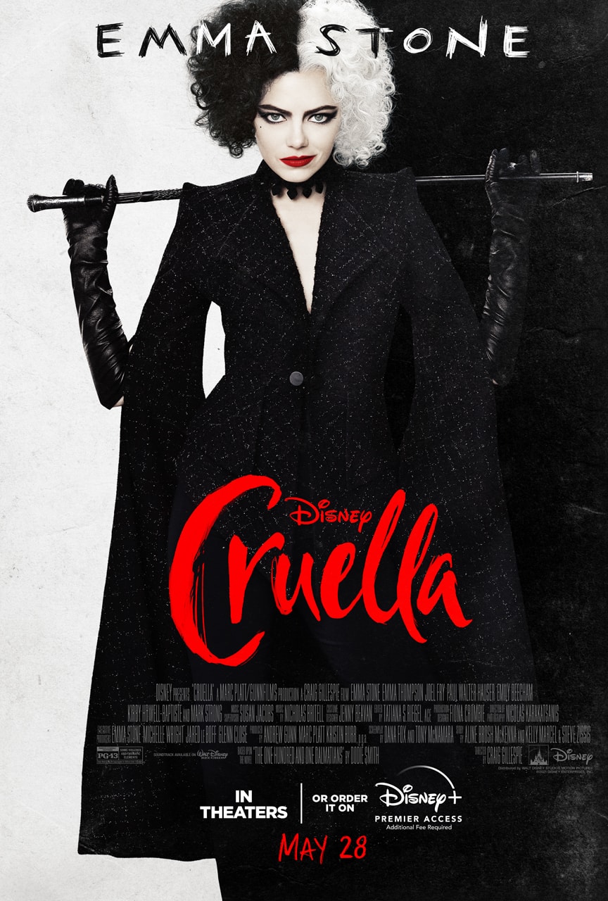 image photo picture film Cruella Disney bande annonce movie cinéma actrice Emma Stone filmographie cinématographie Américain femme woman héros