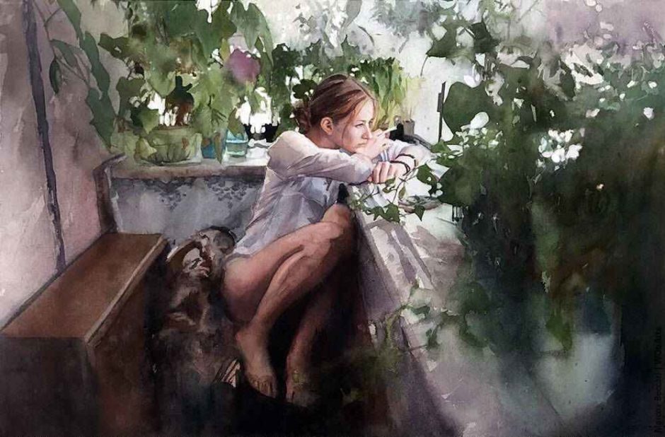 image picture artwork art artiste artist femme woman painting peintre peinture illustration illustrateur toile tableau aquarelle huile magnifique création oeuvre d'art oeuvre Marcos Beccari