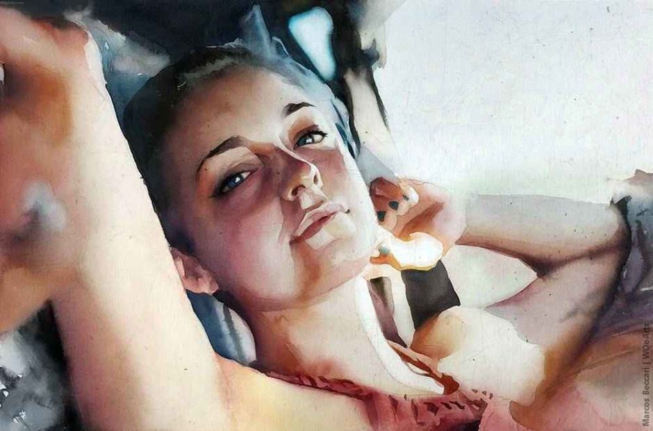 image picture artwork art artiste artist femme woman painting peintre peinture illustration illustrateur toile tableau aquarelle huile magnifique création oeuvre d'art oeuvre Marcos Beccari