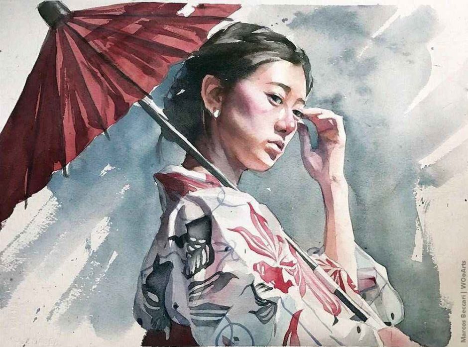 image picture artwork art artiste artist femme woman painting peintre peinture illustration illustrateur toile tableau aquarelle huile magnifique création oeuvre d'art oeuvre Marcos Beccari