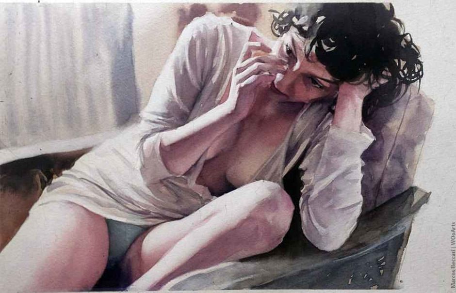 image picture artwork art artiste artist femme woman painting peintre peinture illustration illustrateur toile tableau aquarelle huile magnifique création oeuvre d'art oeuvre Marcos Beccari