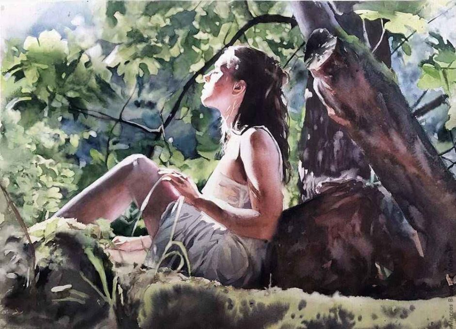image picture artwork art artiste artist femme woman painting peintre peinture illustration illustrateur toile tableau aquarelle huile magnifique création oeuvre d'art oeuvre Marcos Beccari