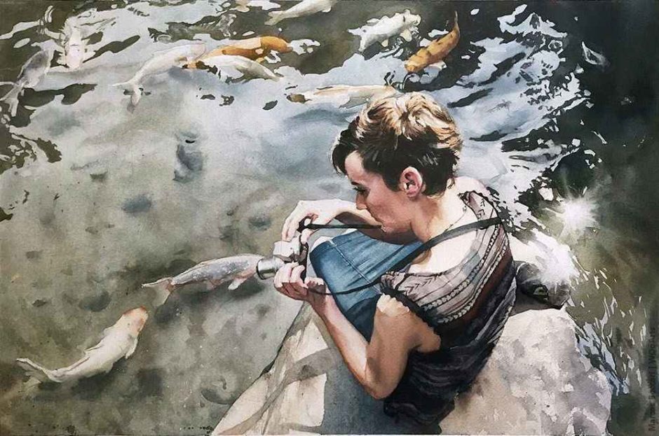 image picture artwork art artiste artist femme woman painting peintre peinture illustration illustrateur toile tableau aquarelle huile magnifique création oeuvre d'art oeuvre Marcos Beccari