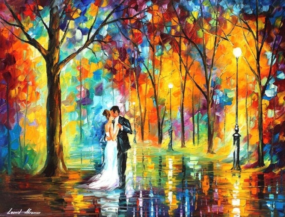 image picture painting peinture artiste paysage couleurs art Artist pinceaux Leonid Afremov nature oeuvre toile tableau magnifique oeuvre d'art