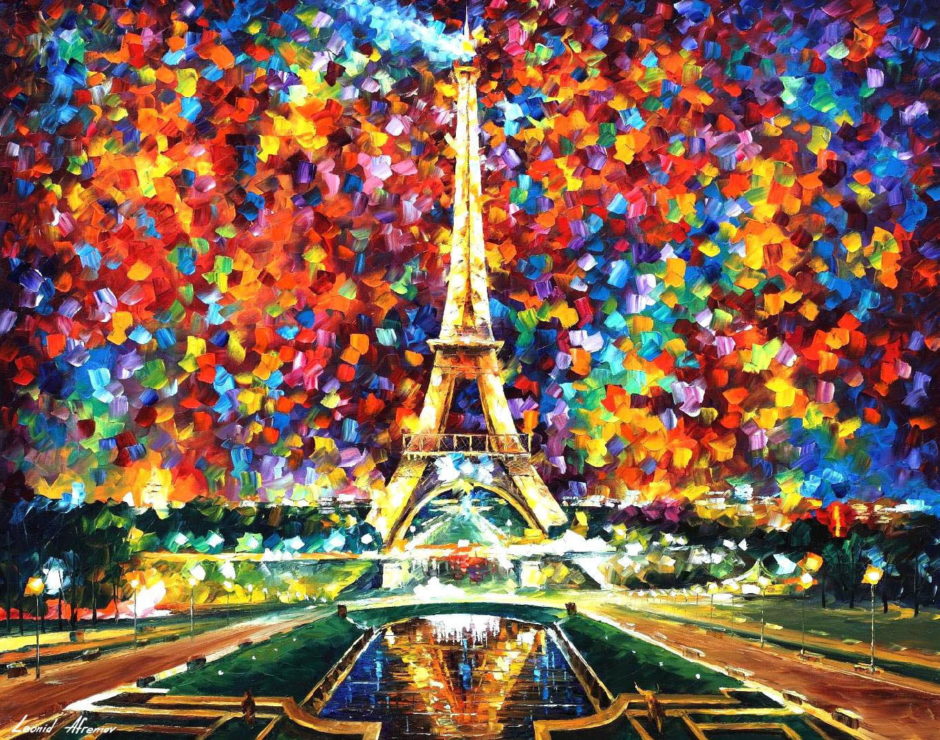 image picture painting peinture artiste paysage couleurs art Artist pinceaux Leonid Afremov nature oeuvre toile tableau magnifique oeuvre d'art