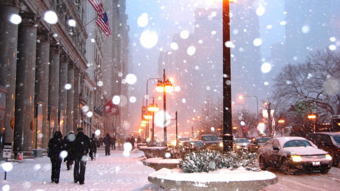 wallpaper et fond d'écran ville city nature paysage pays hiver winter neige snow Chicago Amérique America Etats-Unis voyage travel tourisme photo photographie photography