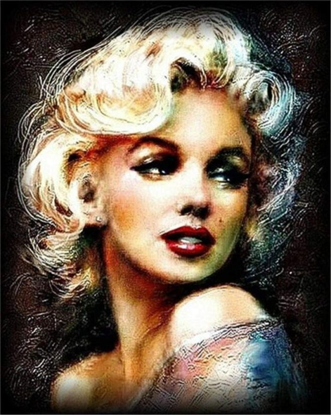 image picture Toile Tableau murale art artiste artist femme woman bouche portrait art déco belle beautiful magnifique décoration coup de coeur photo photographie photography painting peinture Marilyn Monroe célébrité