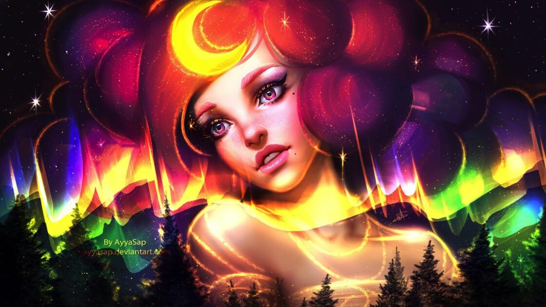 wallpaper et fond d'écran portraits woman graphique graphic fantasy femme couleurs colors coloré colorful art digital artwork fantastique féérie fairy picture image photo photographie photography