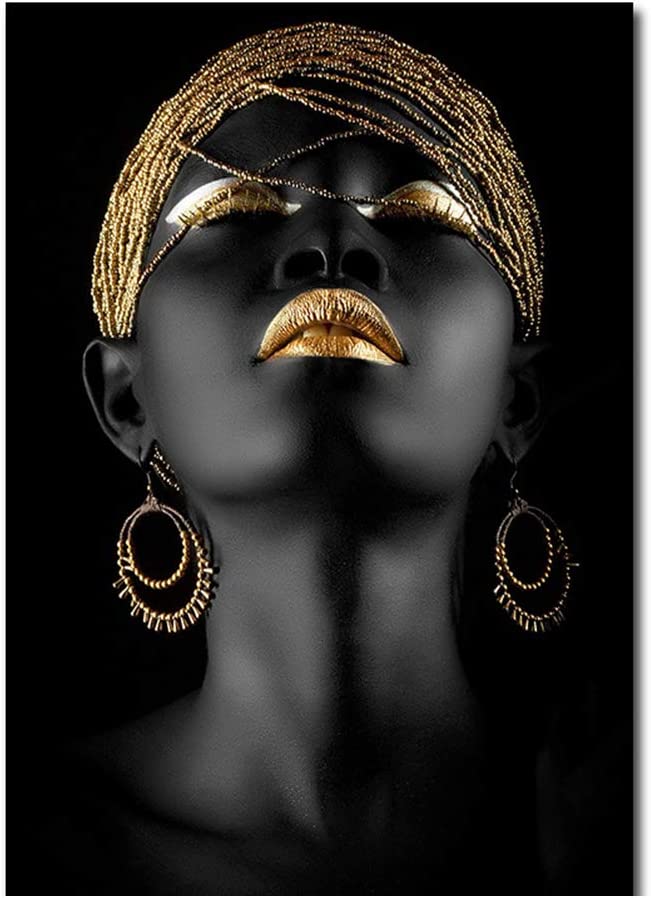 photo image picture danse Art déco décoration Toile tableau murale art danseuse oeuvre d'art création dance dancing femme woman peinture painting illustration illustrateur coup de coeur sélection affiliation Amazon femme africaine or