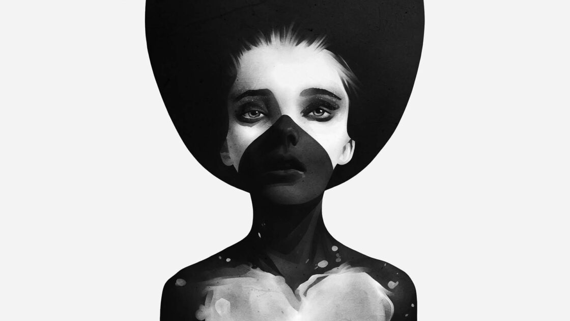 waloaper et fond écran femme woman art artiste illustration illustrateur portrait oeuvre noir et blanc black and white beau beautiful picture image photo photographie photography création