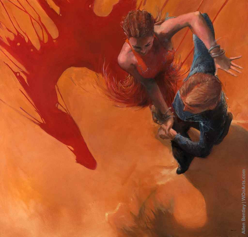 image picture artiste art artist peinture huile painting homme man couple portrait danse dancer dance peintre Allen Bentley pinceaux beau beautiful hommage tribute oeuvre d'art création toile tableau