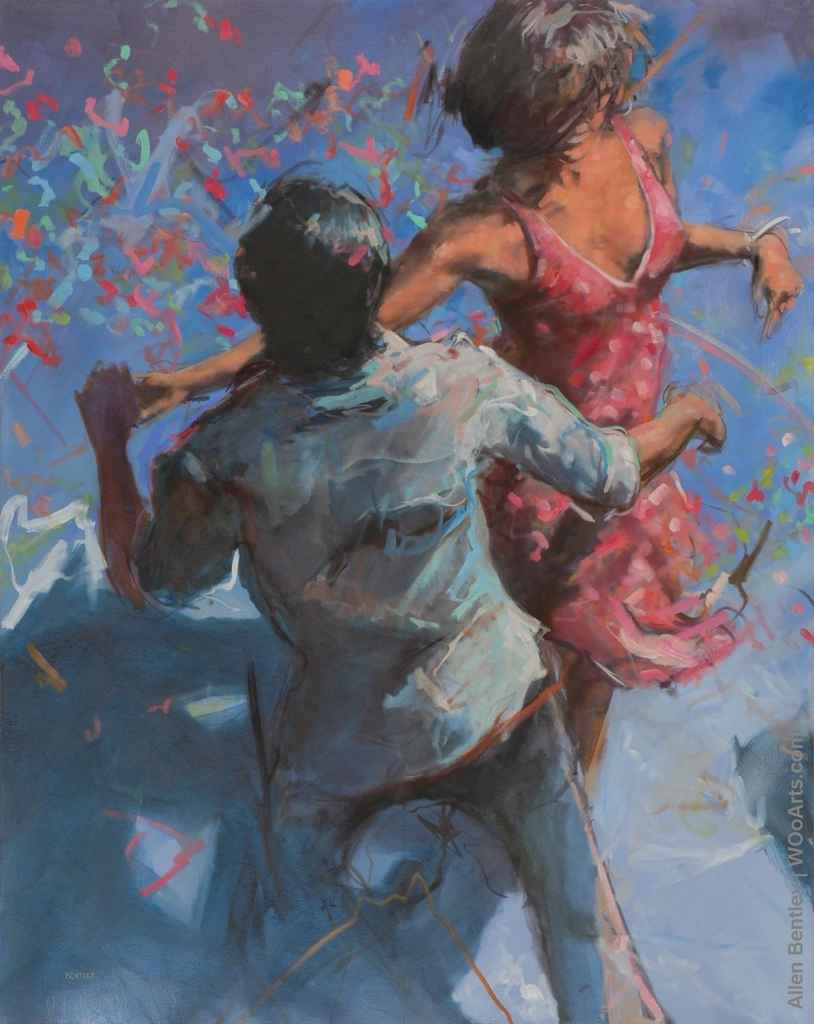 image picture artiste art artist peinture huile painting homme man couple portrait danse dancer dance peintre Allen Bentley pinceaux beau beautiful hommage tribute oeuvre d'art création toile tableau