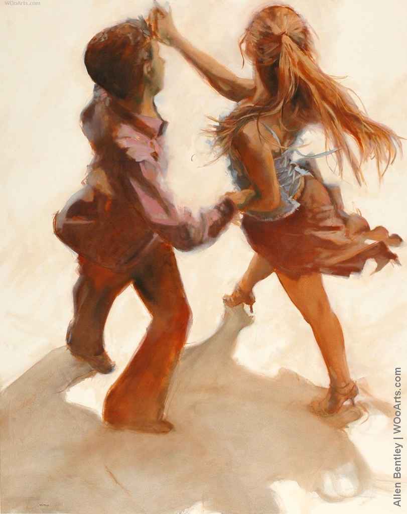 image picture artiste art artist peinture huile painting homme man couple portrait danse dancer dance peintre Allen Bentley pinceaux beau beautiful hommage tribute oeuvre d'art création toile tableau