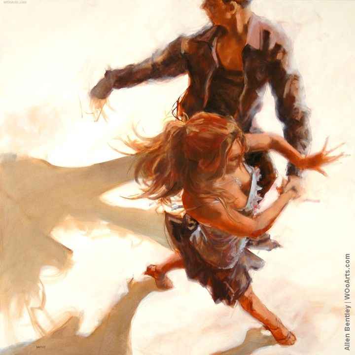 image picture artiste art artist peinture huile painting homme man couple portrait danse dancer dance peintre Allen Bentley pinceaux beau beautiful hommage tribute oeuvre d'art création toile tableau