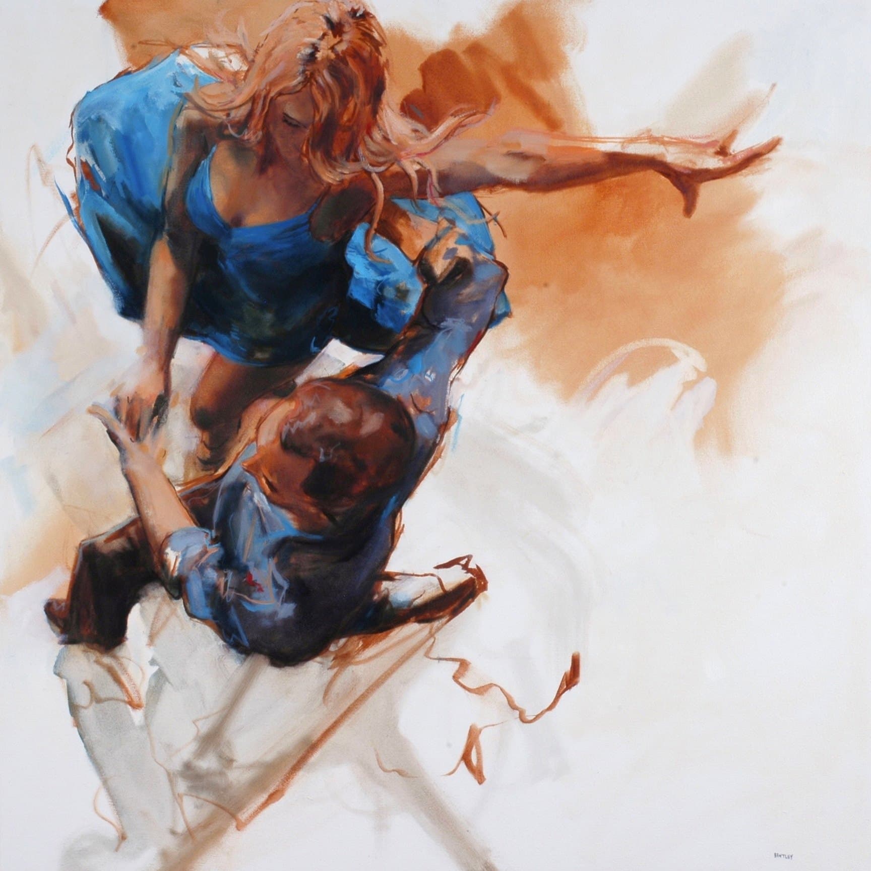 image picture artiste art artist peinture huile painting homme man couple portrait danse dancer dance peintre Allen Bentley pinceaux beau beautiful hommage tribute oeuvre d'art création toile tableau
