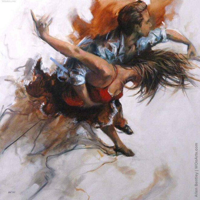 image picture artiste art artist peinture huile painting homme man couple portrait danse dancer dance peintre Allen Bentley pinceaux beau beautiful hommage tribute oeuvre d'art création toile tableau