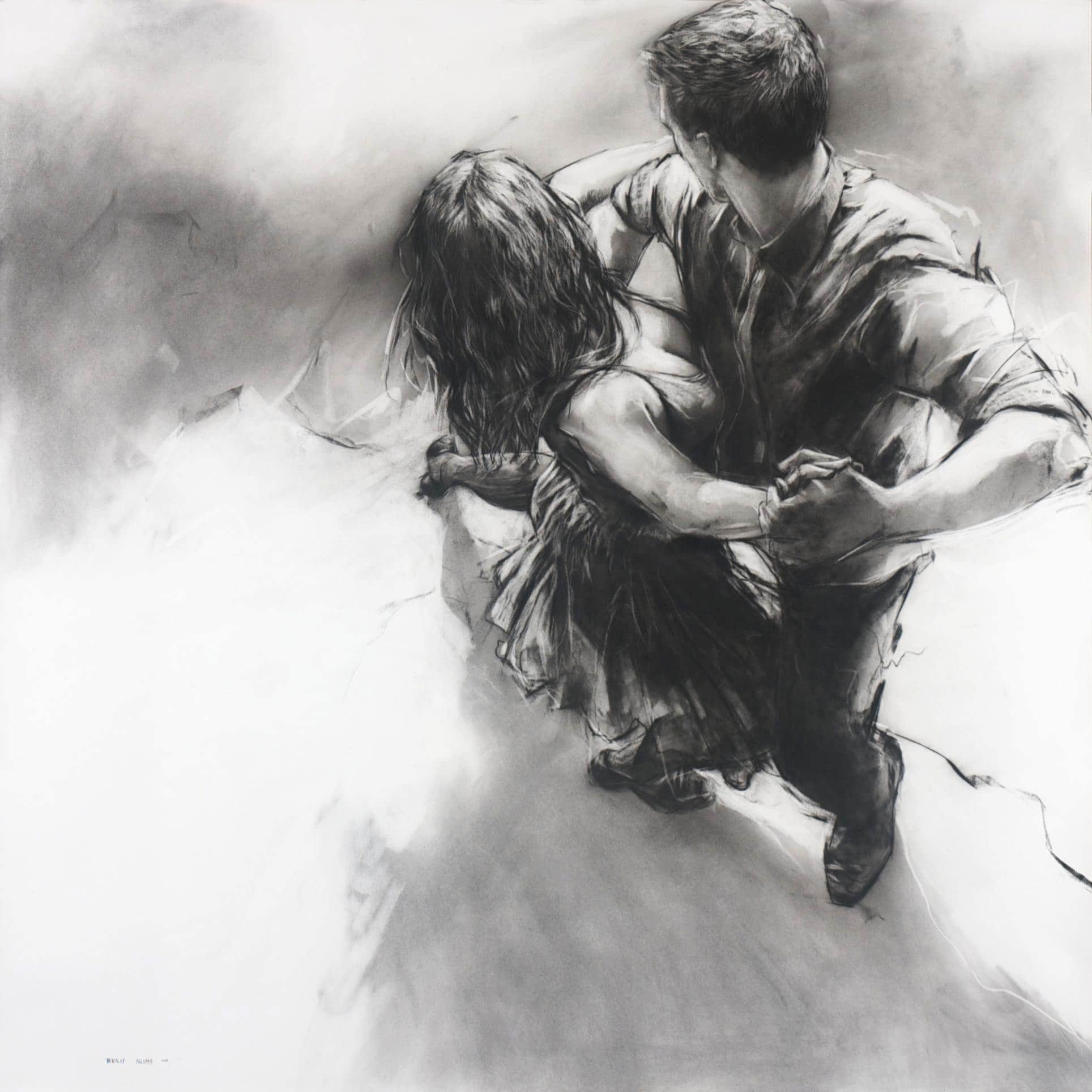 image picture artiste art artist peinture huile painting homme man couple portrait danse dancer dance peintre Allen Bentley pinceaux beau beautiful hommage tribute oeuvre d'art création toile tableau
