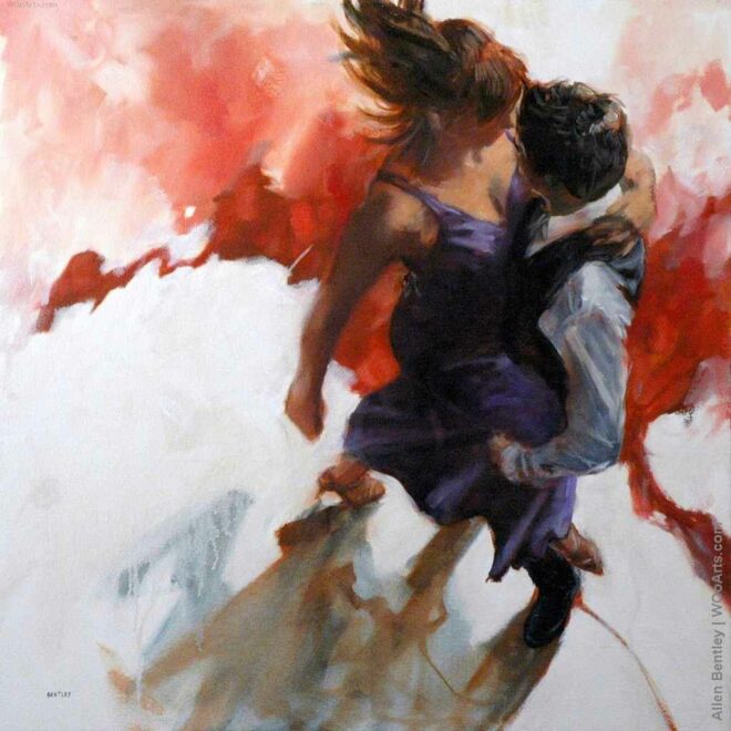 image picture artiste art artist peinture huile painting homme man couple portrait danse dancer dance peintre Allen Bentley pinceaux beau beautiful hommage tribute oeuvre d'art création toile tableau