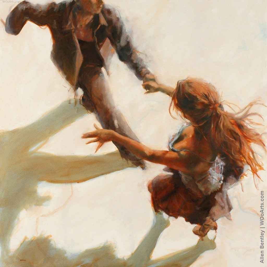 image picture artiste art artist peinture huile painting homme man couple portrait danse dancer dance peintre Allen Bentley pinceaux beau beautiful hommage tribute oeuvre d'art création toile tableau