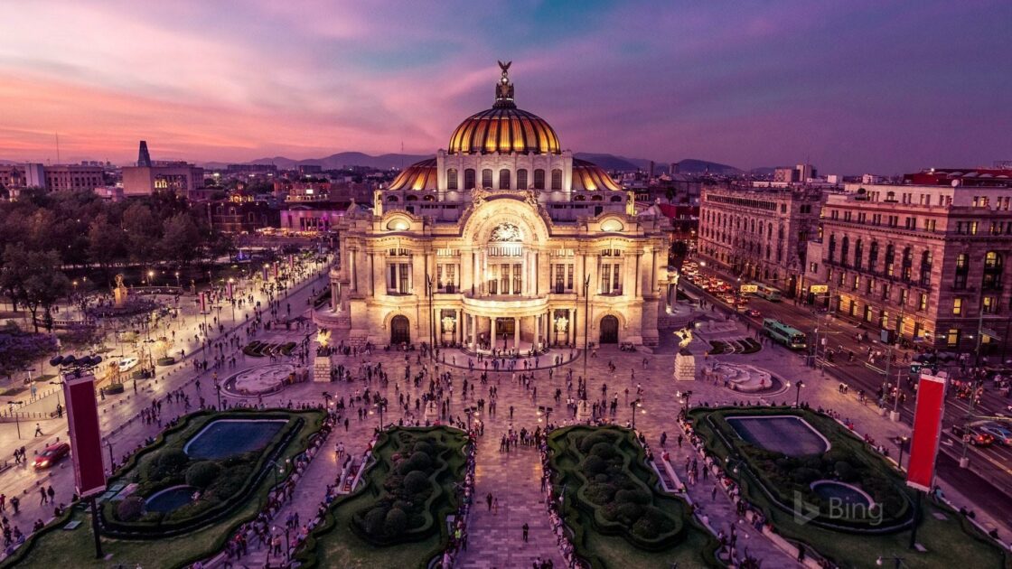wallpaper et fond écran Palacio Bellas Artes Mexique Mexico ville city pays country paysage monument palace beau magnifique wonderful beautiful voyage travel tourisme tourist picture photo photographie photography