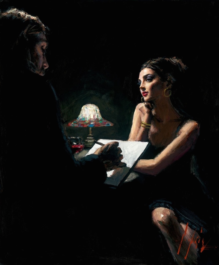 image picture art artiste artist peinture painting peintre dance danse danseur dancing élégance romantique tableau toile painter couple femme woman beau beautiful Fabian Perez oeuvre d'art oeuvre création hommage coup de coeur