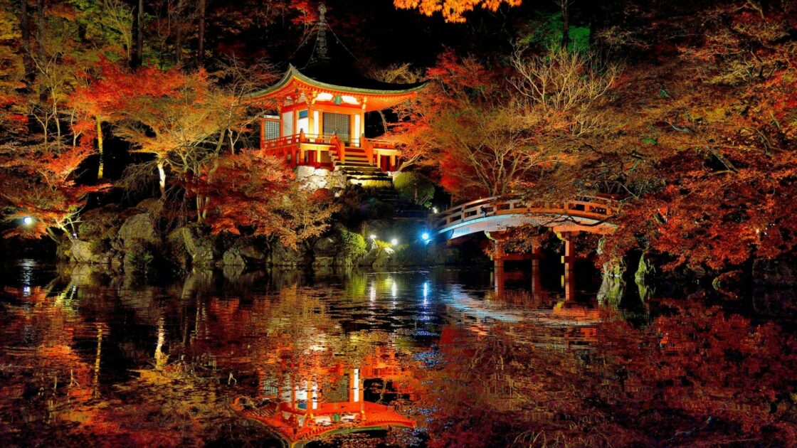 wallpaper et fond écran jardin garden temple Kyoto Japon Japan nature paysage pays country automne asie asiatique japonais voyage travel tourisme tourist magnifique picture photo photographie photography